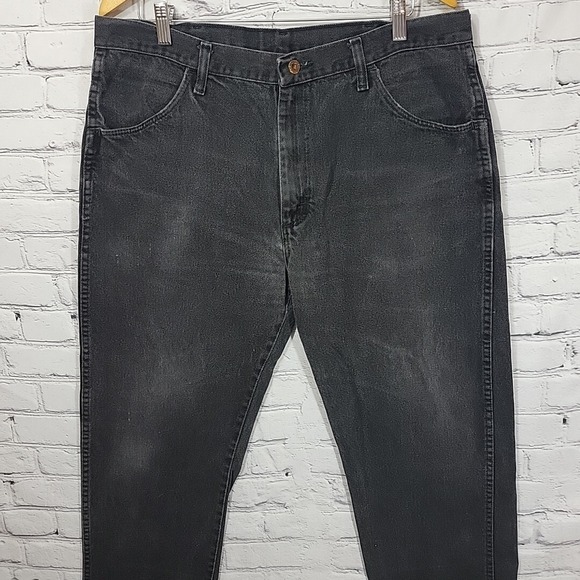 Vintage Rustler Western Jeans Mens 38X29 Black 100% Cotton - Picture 2 of 13